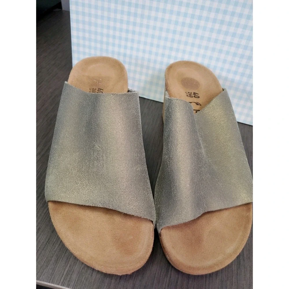 Birkenstock Papillio Namica‎ Women's Open Toe Cork Wedge Sandals Size 40